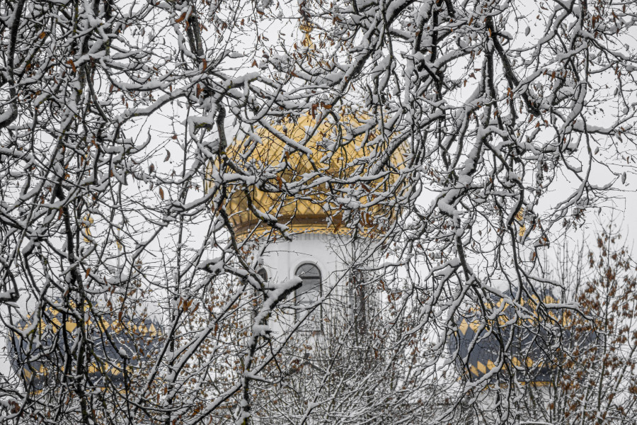 Первый снегопад в Бобруйске. Наш фоторепортаж
