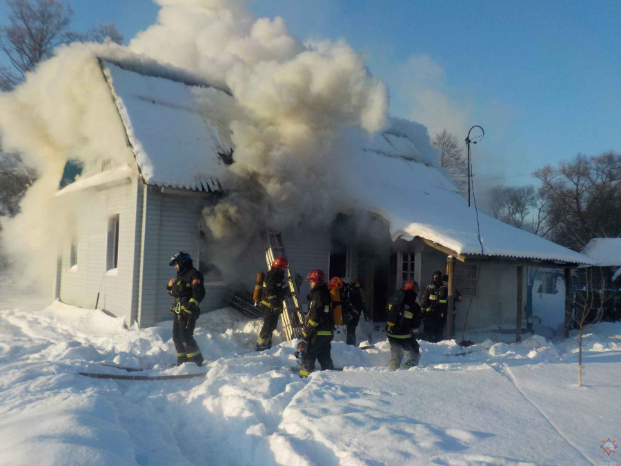 15.01.2026 г. В Бобруйске пенсионерка погибла при пожаре частного дома.