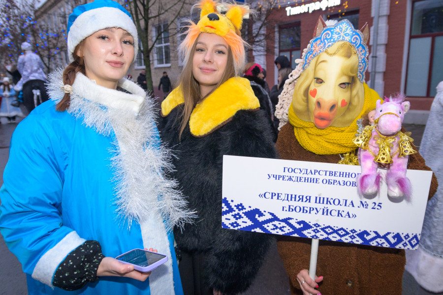 15.12.2025. Социалистическая улица – площадь имени В.И.Ленина. Театрализованное шествие Дедов Морозов и Снегурочек «И весело, и дружно встречаем Новый 2026 год!»