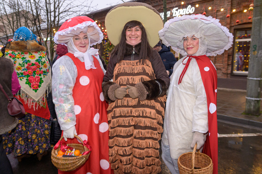 15.12.2025. Социалистическая улица – площадь имени В.И.Ленина. Театрализованное шествие Дедов Морозов и Снегурочек «И весело, и дружно встречаем Новый 2026 год!»