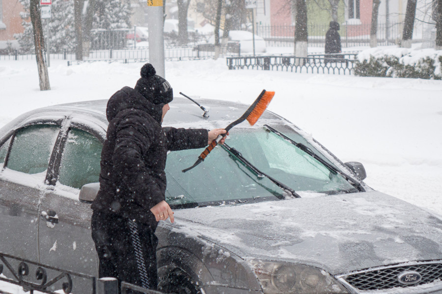 Циклон Улли принес в Бобруйск обильные снегопады