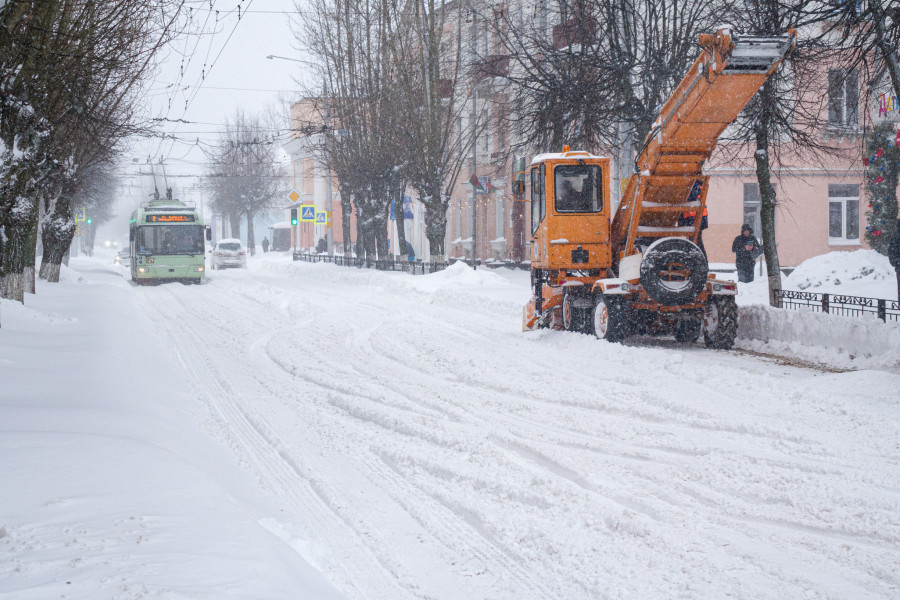 Циклон Улли принес в Бобруйск обильные снегопады