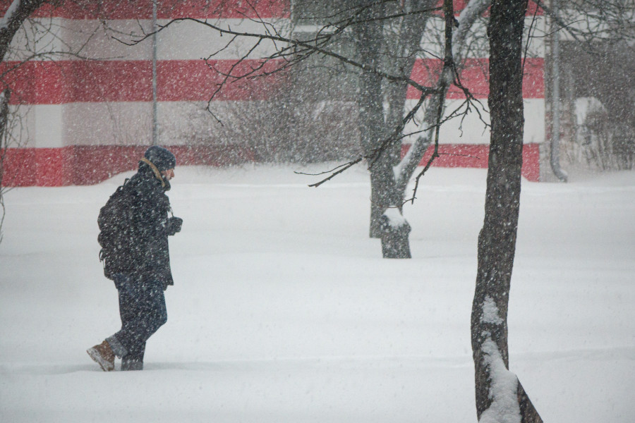 Циклон Улли принес в Бобруйск обильные снегопады