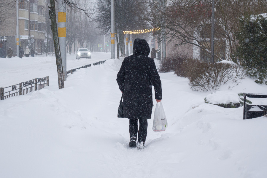 Циклон Улли принес в Бобруйск обильные снегопады