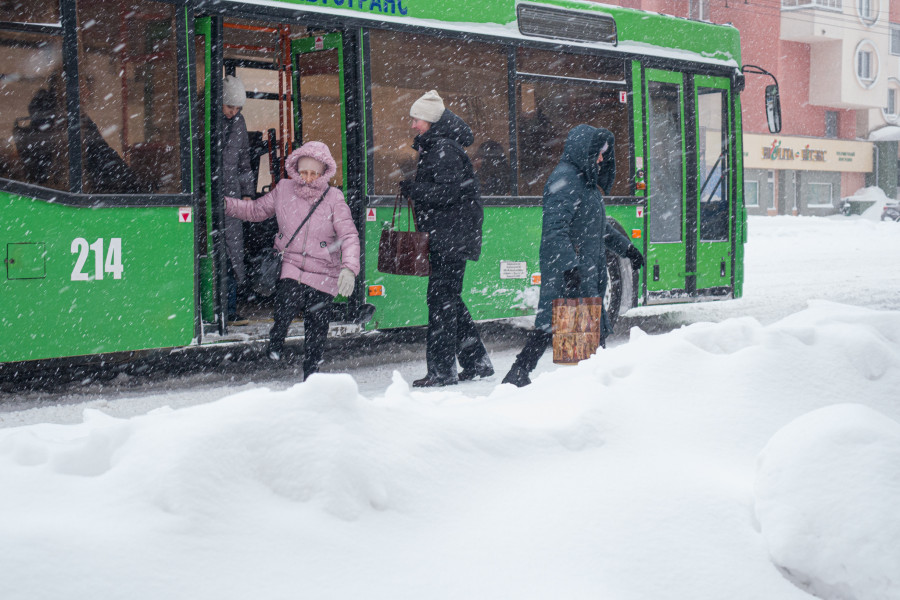 Циклон Улли принес в Бобруйск обильные снегопады