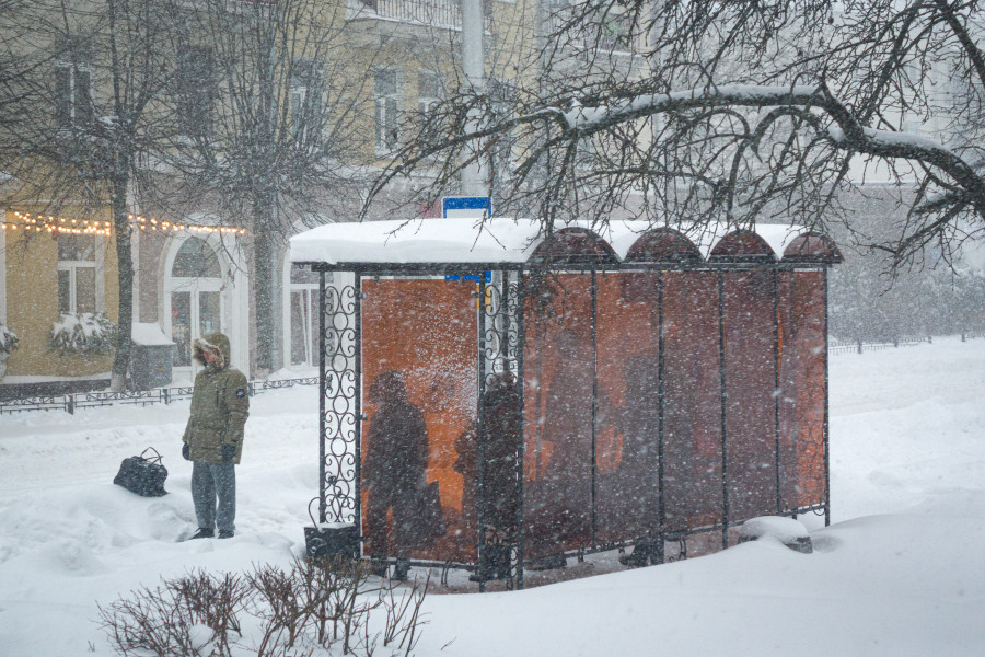 Циклон Улли принес в Бобруйск обильные снегопады.