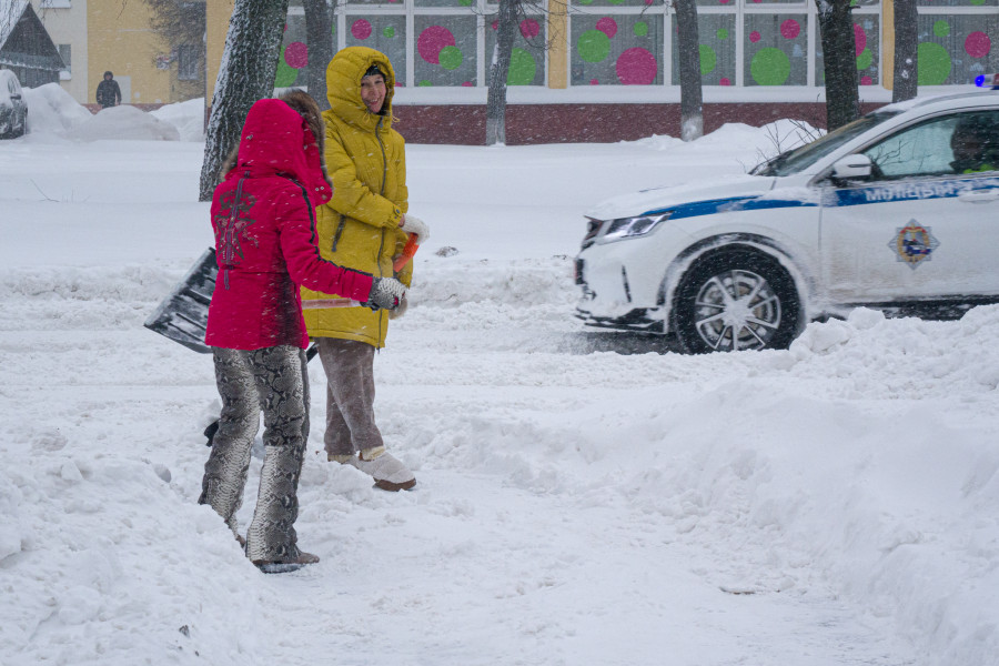Циклон Улли принес в Бобруйск обильные снегопады