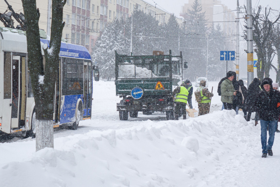 Циклон Улли принес в Бобруйск обильные снегопады
