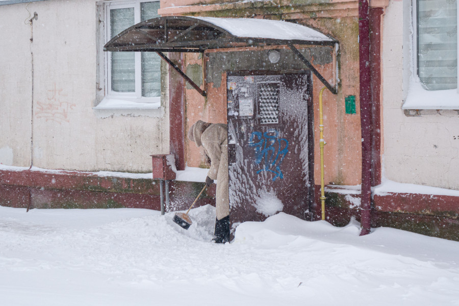 Циклон Улли принес в Бобруйск обильные снегопады