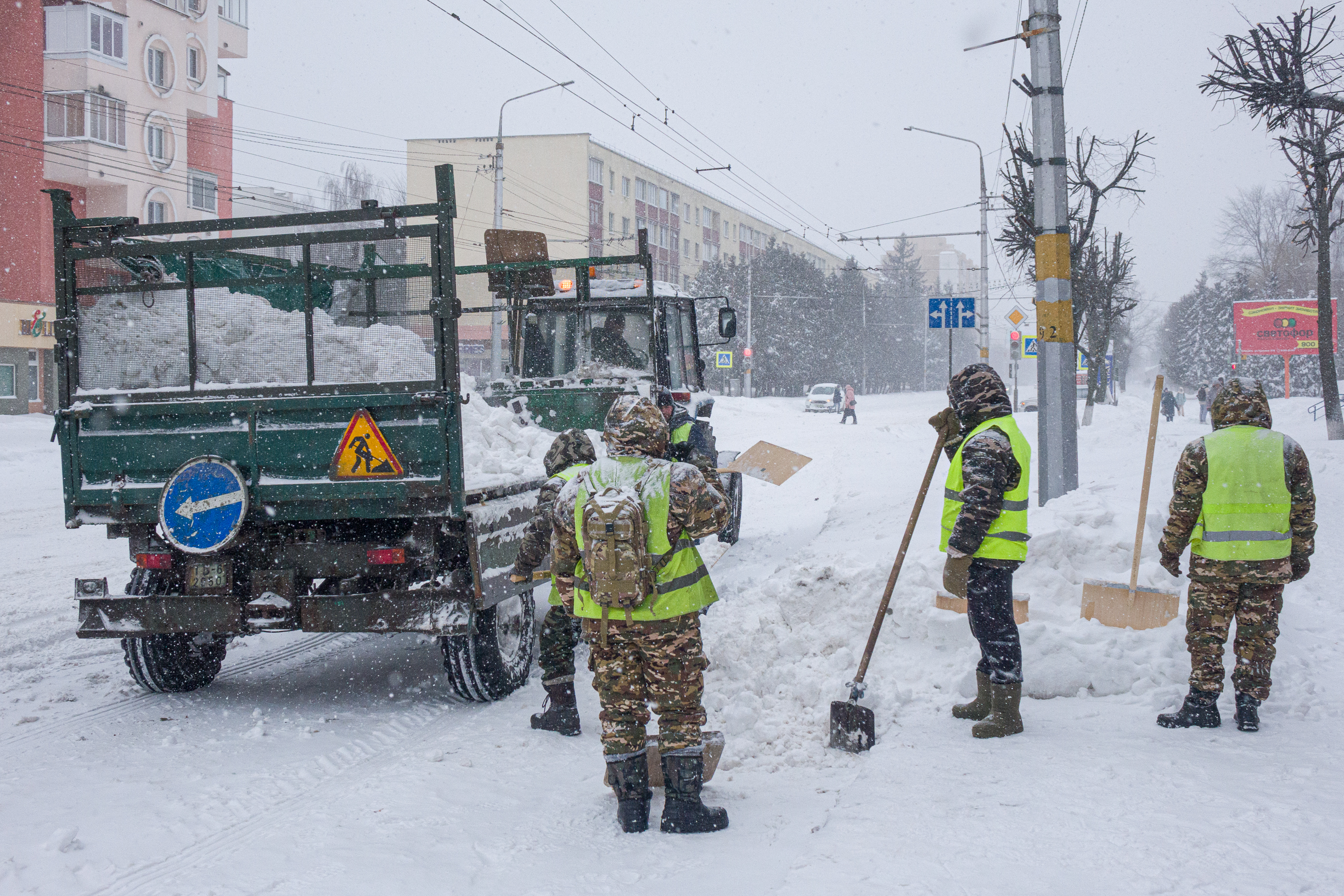 Циклон Улли принес в Бобруйск обильные снегопады