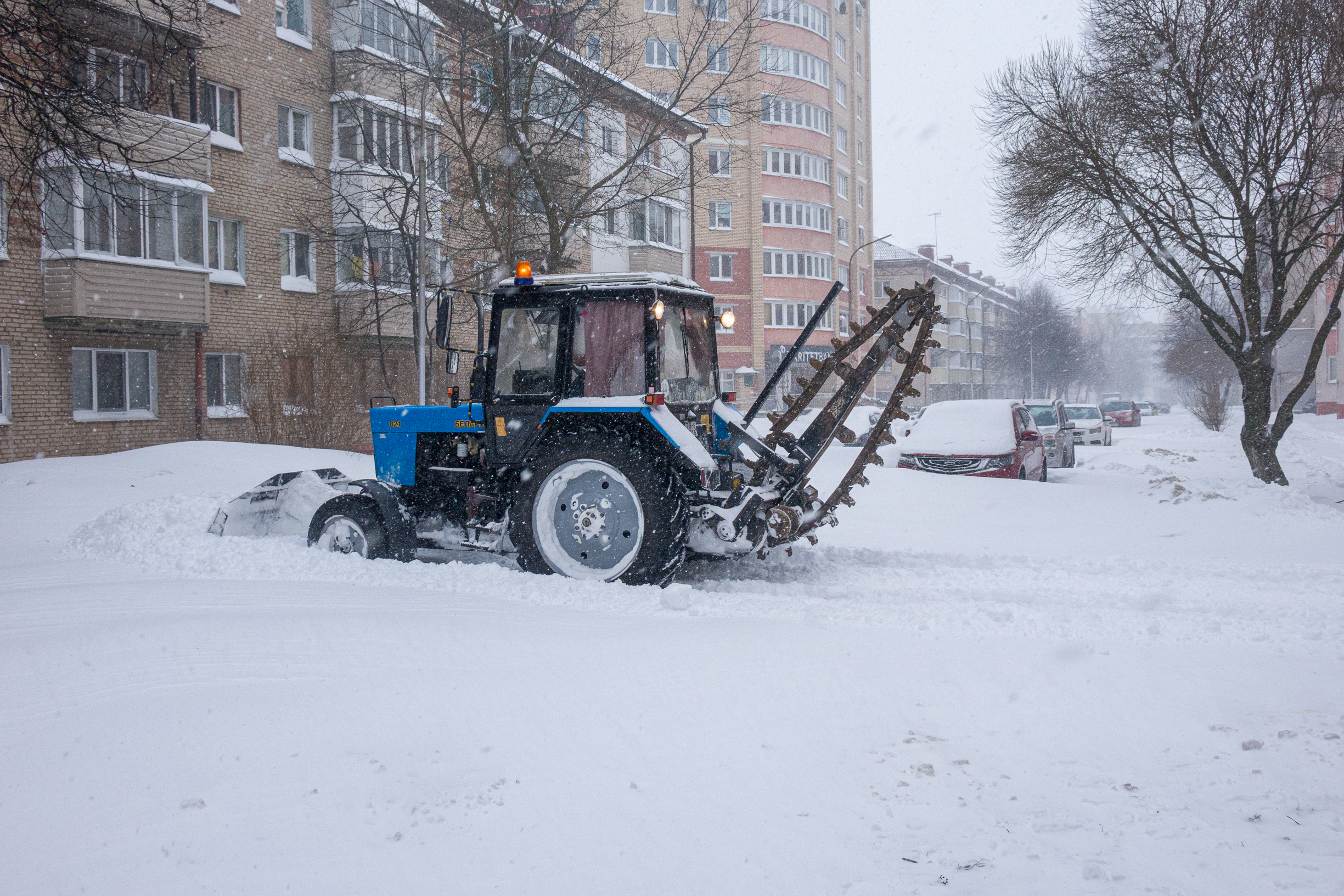 Циклон Улли принес в Бобруйск обильные снегопады
