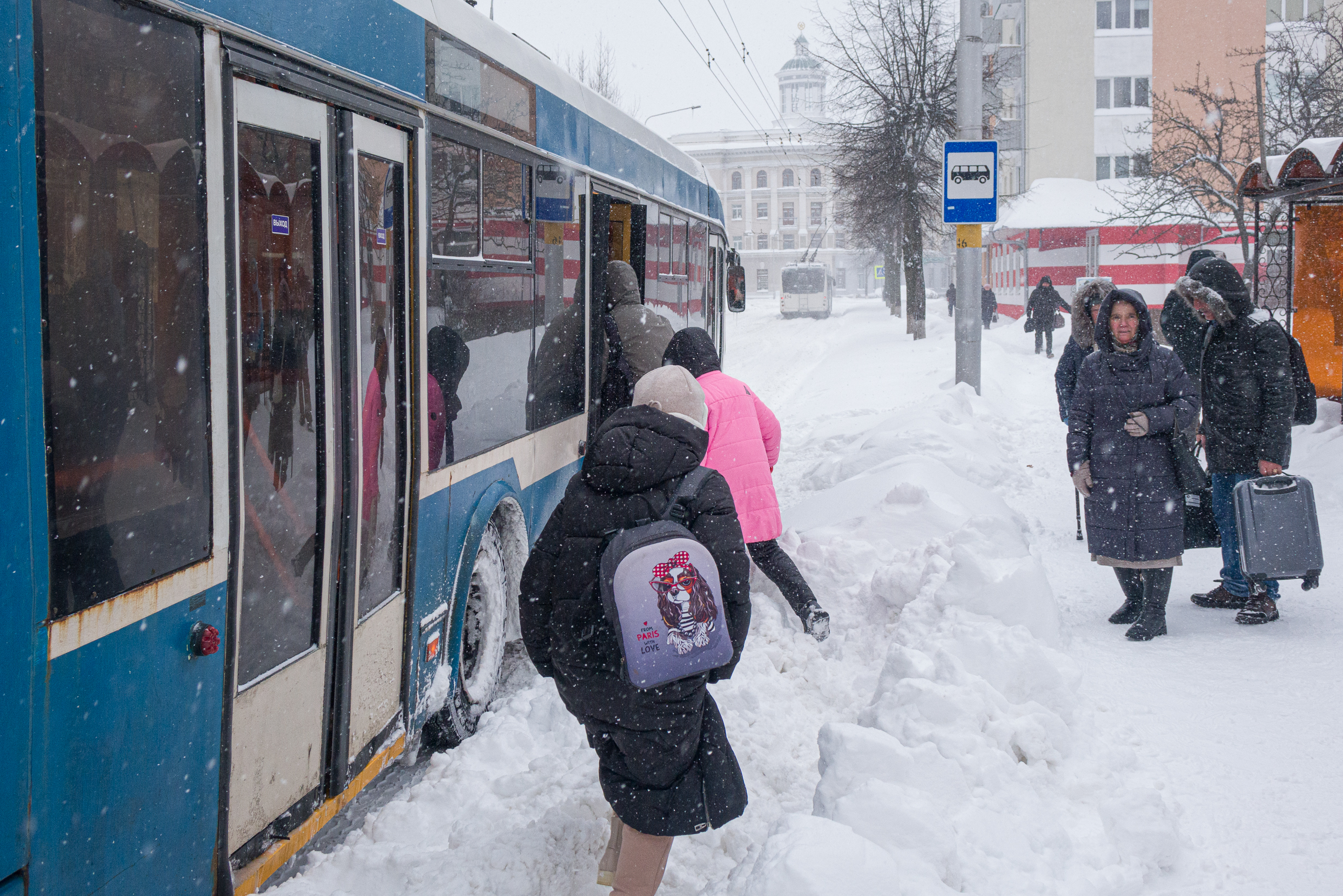 Циклон Улли принес в Бобруйск обильные снегопады