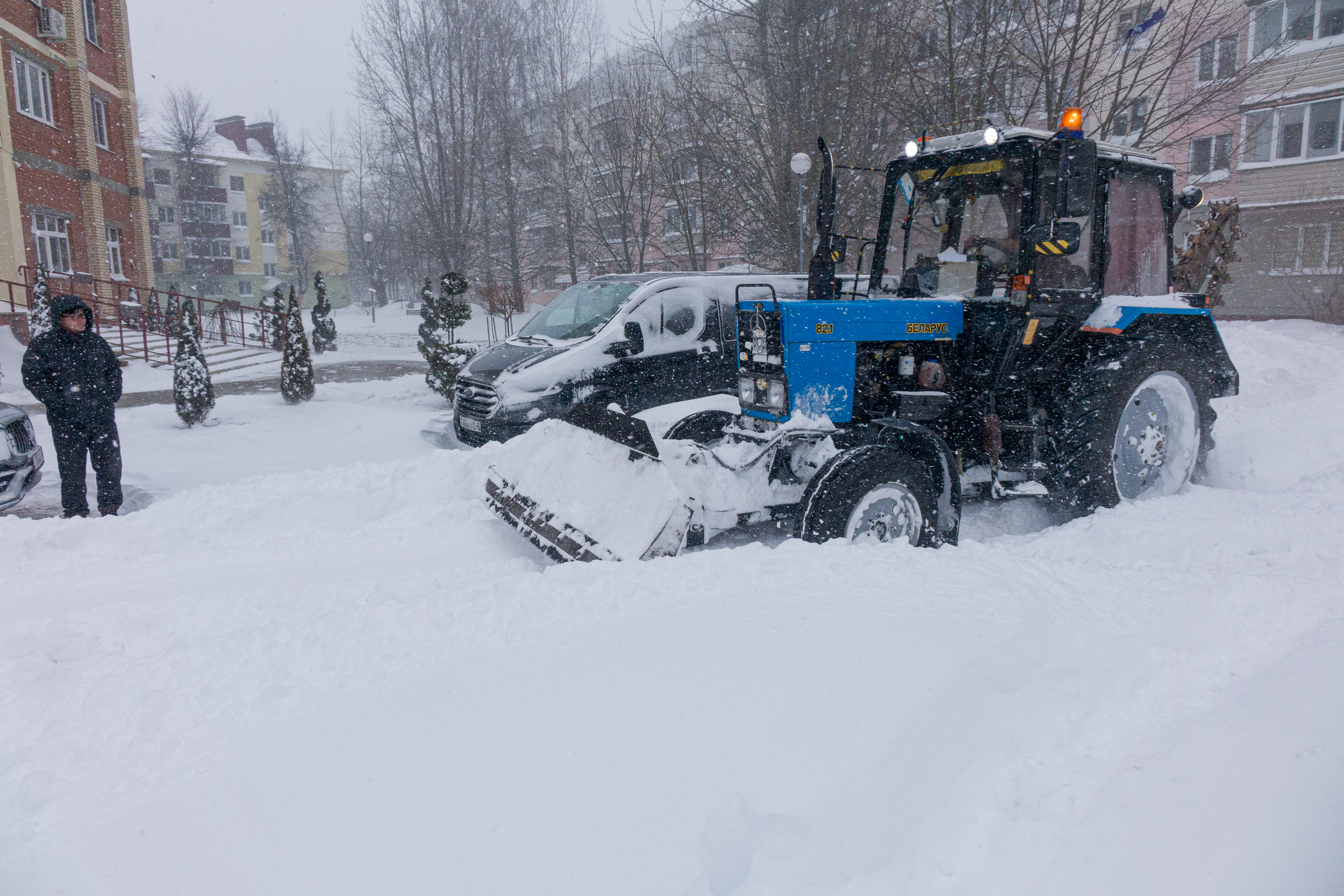 Циклон Улли принес в Бобруйск обильные снегопады