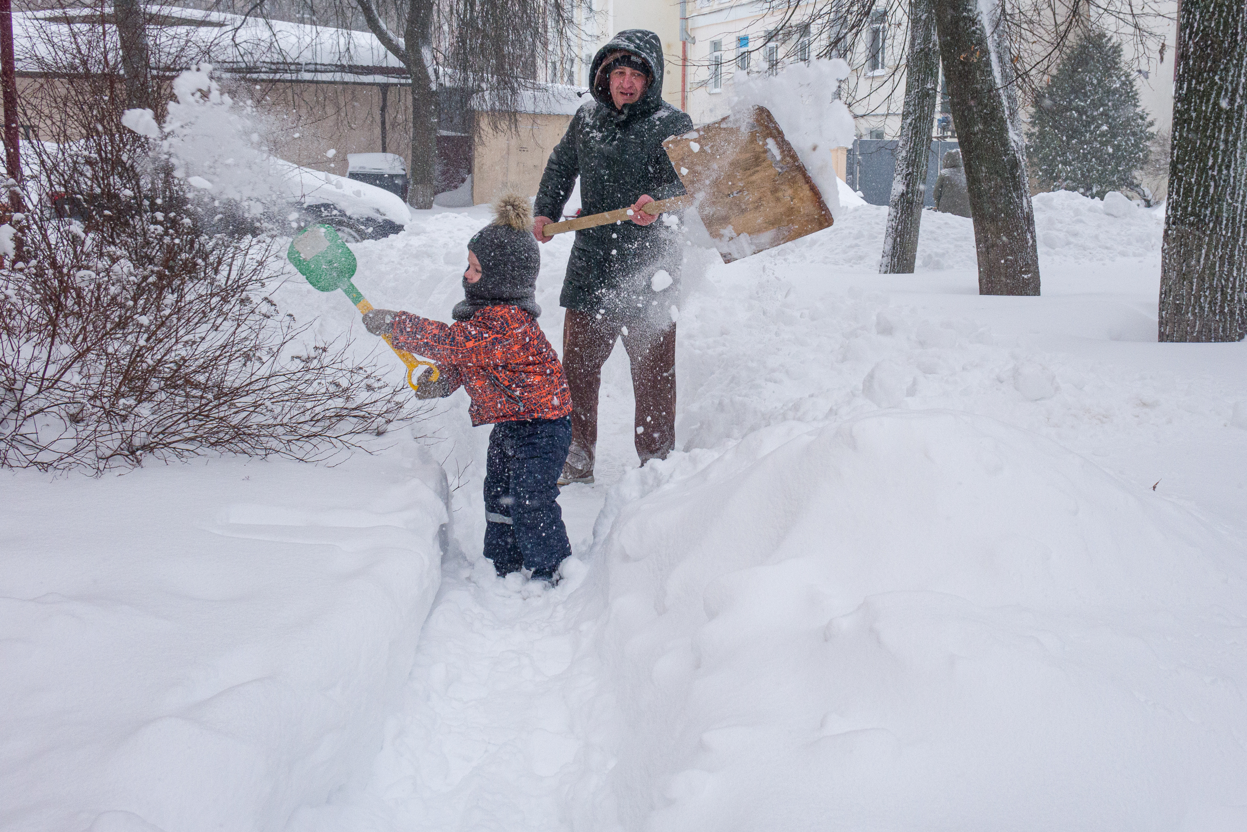 Циклон Улли принес в Бобруйск обильные снегопады