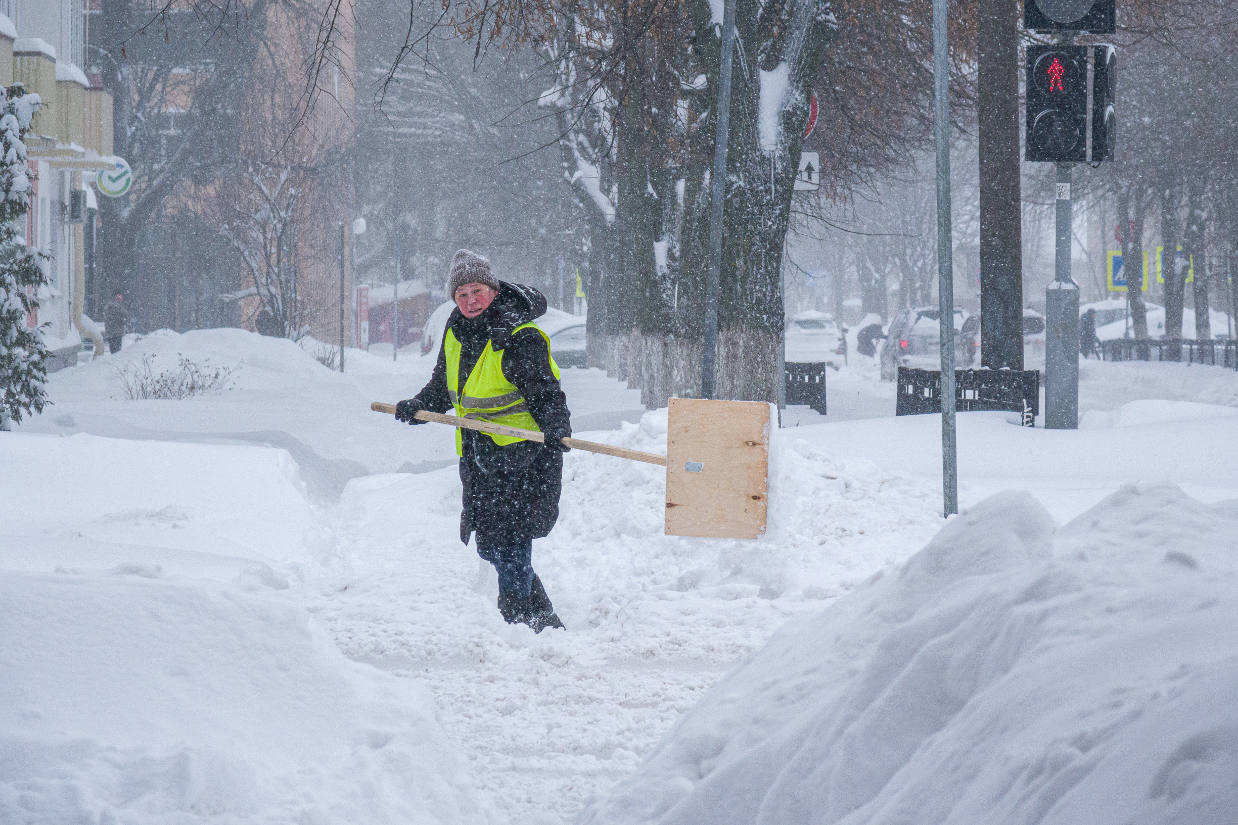 Циклон Улли принес в Бобруйск обильные снегопады