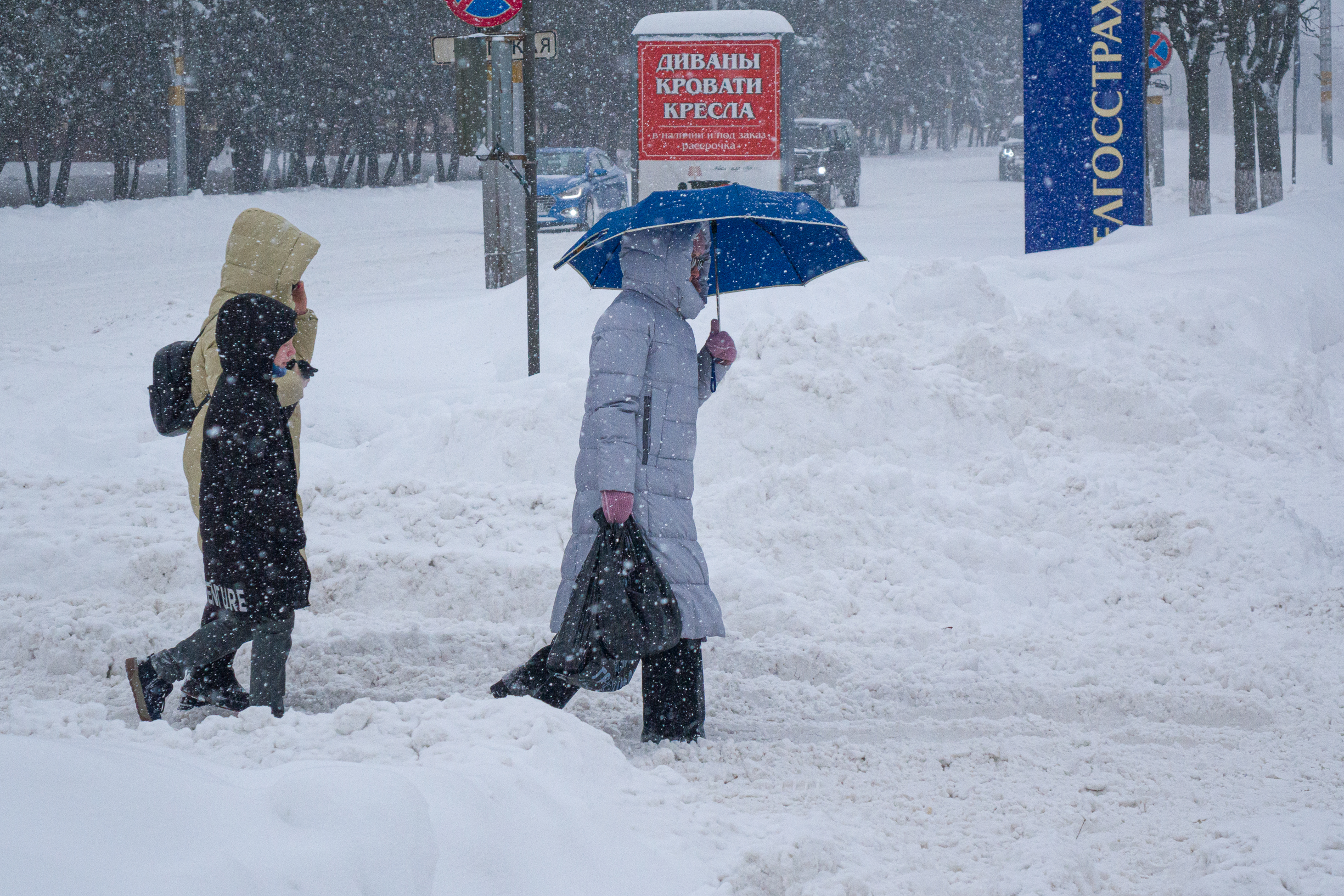 Циклон Улли принес в Бобруйск обильные снегопады