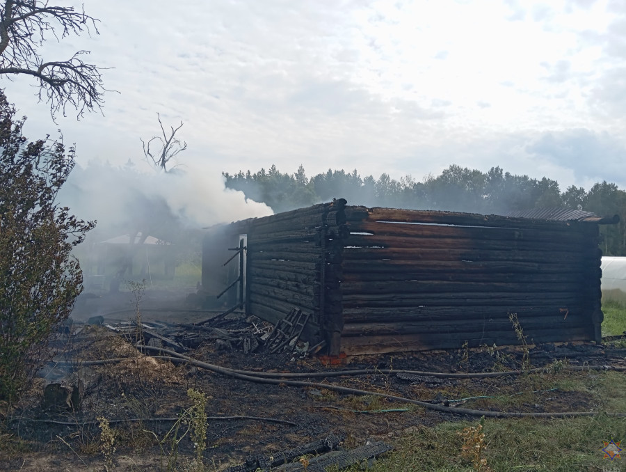 В Бобруйском районе мужчина сжигал мусор и сжег сарай