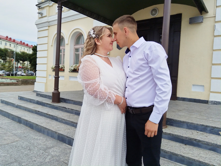 22.08.2025 г. Могилев, ЗАГС. Молодожены недели: Екатерина и Тимур Шамотковы.