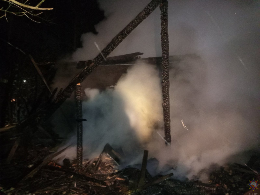 9 января 2026 года. Пожар в агрогородке Дуброва Быховского района. Фото: МЧС.