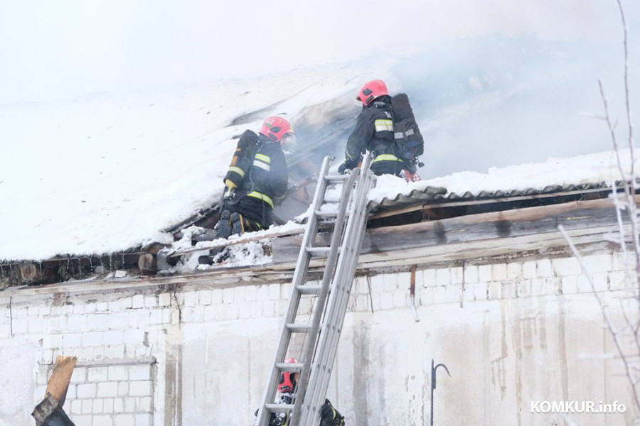 29.01.2026. Бобруйский район. Пожар в деревне Березовичи