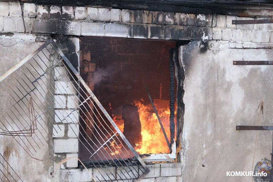 29.01.2026. Бобруйский район. Пожар в деревне Березовичи