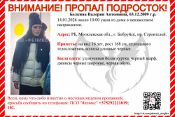В Бобруйске пропала 16-летняя девочка: в 10 утра ушла из дома