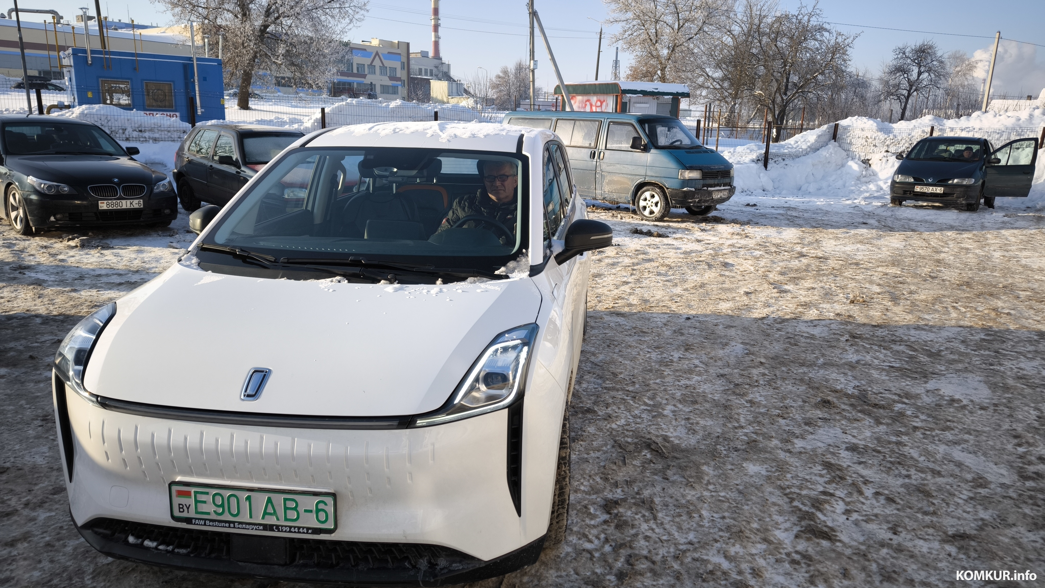 17.01.2026. Бобруйск, улица Ленина. Сергей Евдокимов и его FAU Bestune NAT