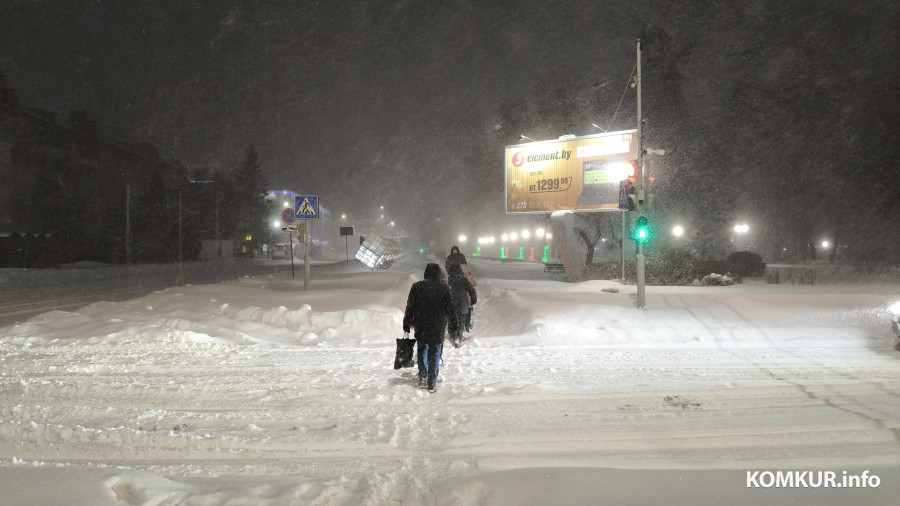 9.01.2026. Бобруйск. Последствия снегопада, вызванного циклоном «Улли».