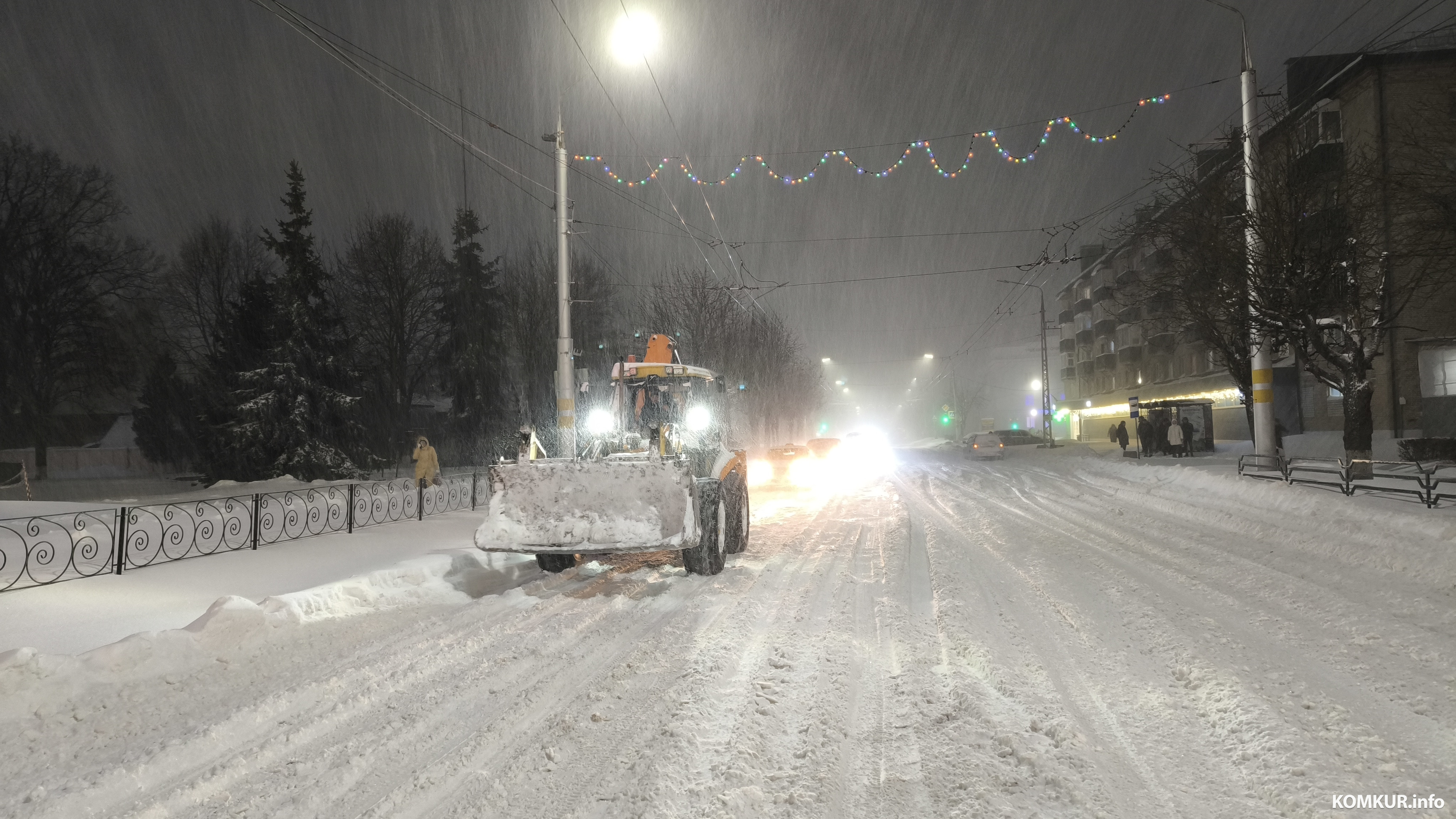 9.01.2026. Бобруйск. Последствия снегопада, вызванного циклоном «Улли».