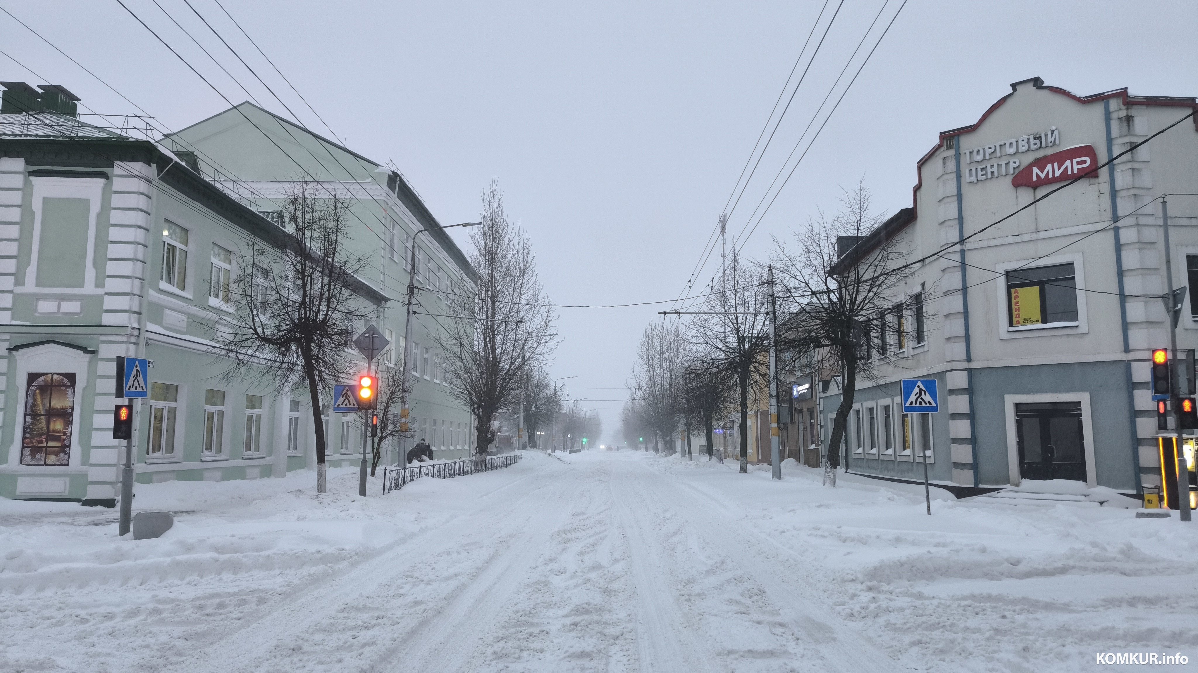 9.01.2026. Бобруйск. Последствия снегопада, вызванного циклоном «Улли».
