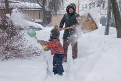Циклон «Улли» принес в Бобруйск обильные снегопады. Фоторепортаж 