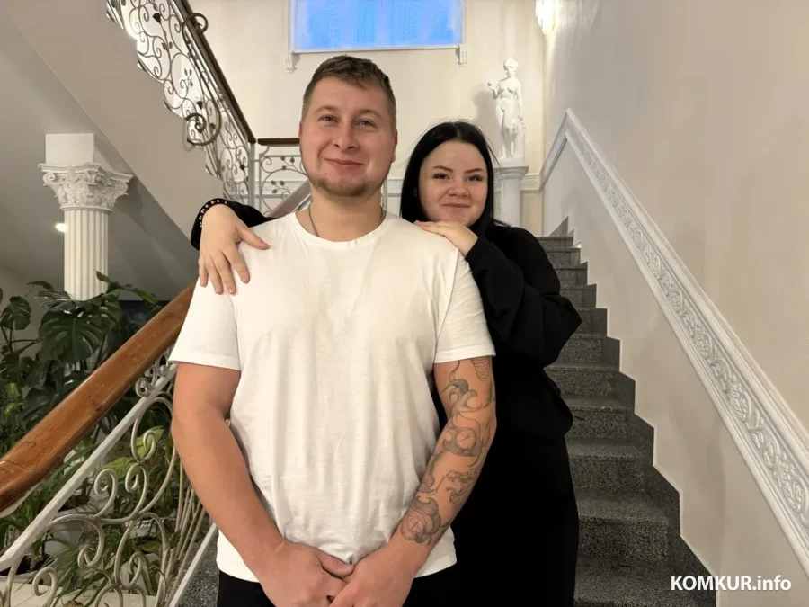 16.01.202 г. Могилев, ЗАГС. Свадебная пара недели: Анастасия и Роман Казначеевы.