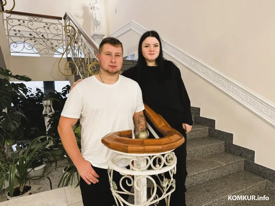 16.01.202 г. Могилев, ЗАГС. Свадебная пара недели: Анастасия и Роман Казначеевы.