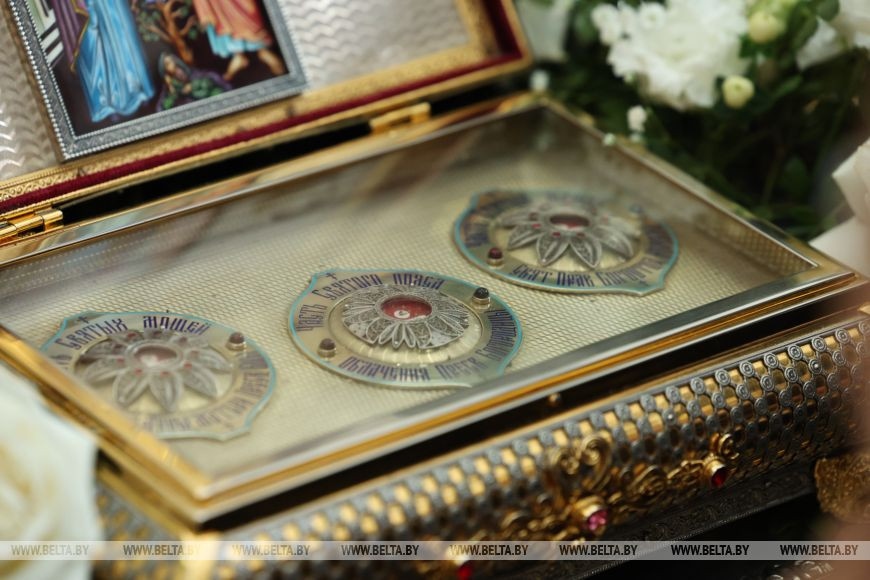 4 марта 2026 года. Частица Пояса Пресвятой Богородицы доставлена в Свято-Духов кафедральный собор в Минске, Фото: БЕЛТА.