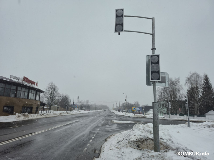 В бобруйской Титовке монтируют светофорный объект