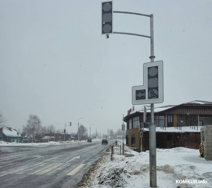 23.02.2026. Бобруйск, улица Рогачевская, новый светофорный объект