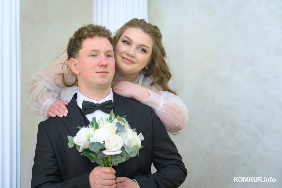 20.02.2026. Отдел ЗАГС Бобруйского горисполкома. Свадебная пара. Ксения и Евгений.