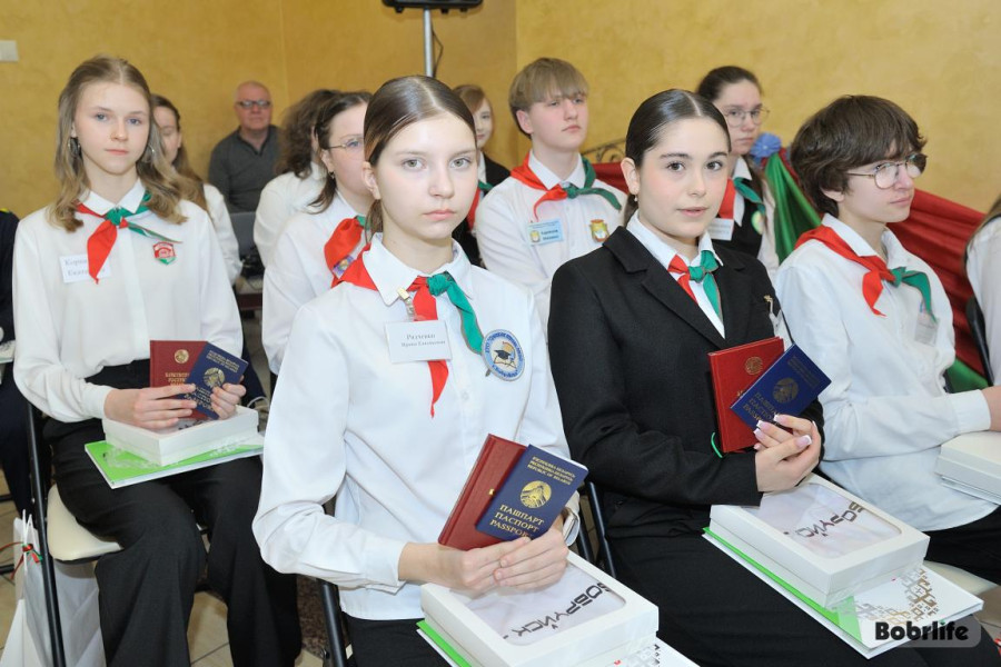 В преддверии Дня Конституции учащимся Бобруйска вручили первые паспорта. Фото: bobrlife.by.