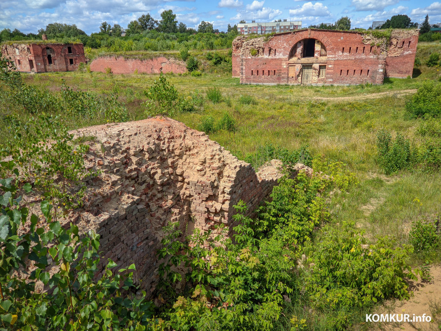 2022 год. Вид на третий полигон Бобруйской крепости.