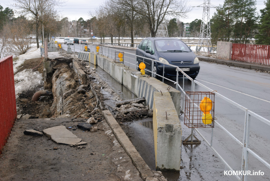 3.03.2026. улица Карла Маркса, Первомайский район, Бобруйск, Могилёвская область, 213825, Беларусь. Путепровод на улице К.Маркса