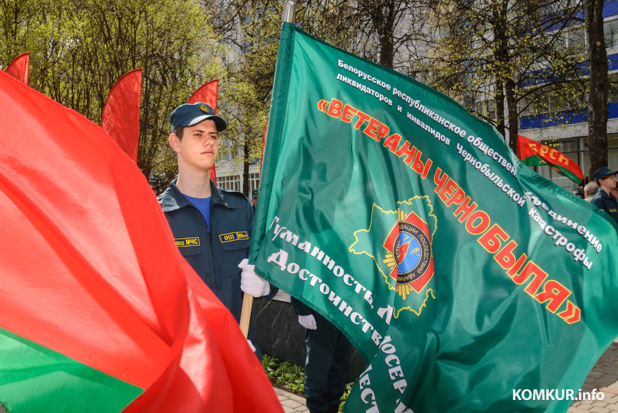 25.04.2026. 125, улица Урицкого, Бобруйск, Беларусь. Торжественное открытие памятного знака в память о жертвах и ликвидаторах аварии на ЧАЭС в преддверии 40-летия Чернобыльской трагедии