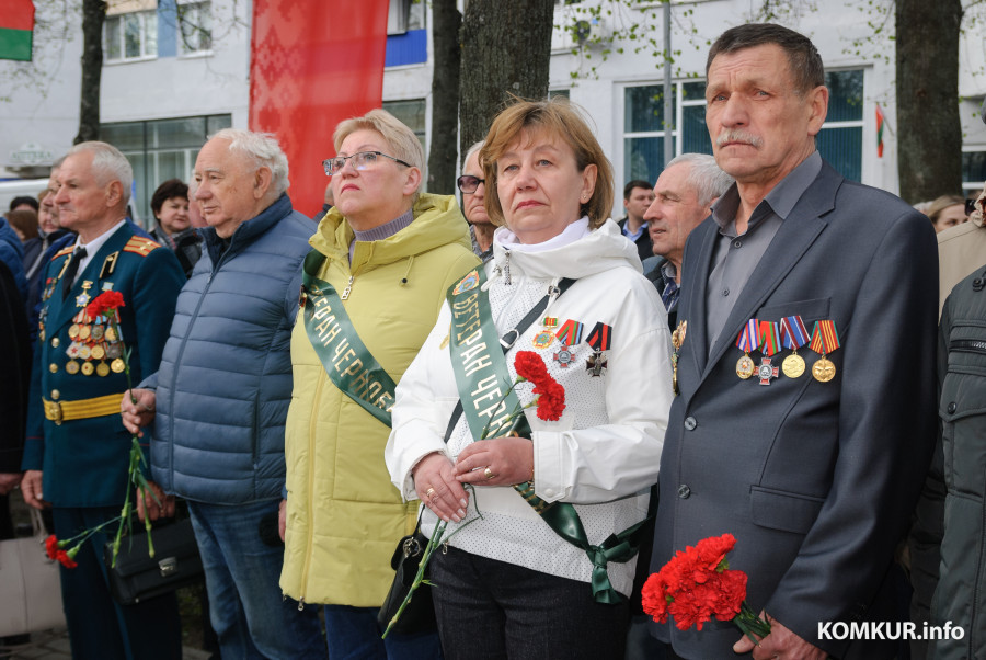 25.04.2026. 125, улица Урицкого, Бобруйск, Беларусь. Торжественное открытие памятного знака в память о жертвах и ликвидаторах аварии на ЧАЭС в преддверии 40-летия Чернобыльской трагедии
