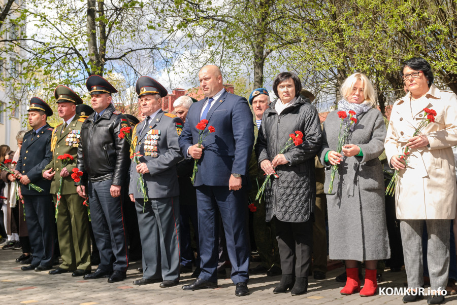 25.04.2026. 125, улица Урицкого, Бобруйск, Беларусь. Торжественное открытие памятного знака в память о жертвах и ликвидаторах аварии на ЧАЭС в преддверии 40-летия Чернобыльской трагедии
