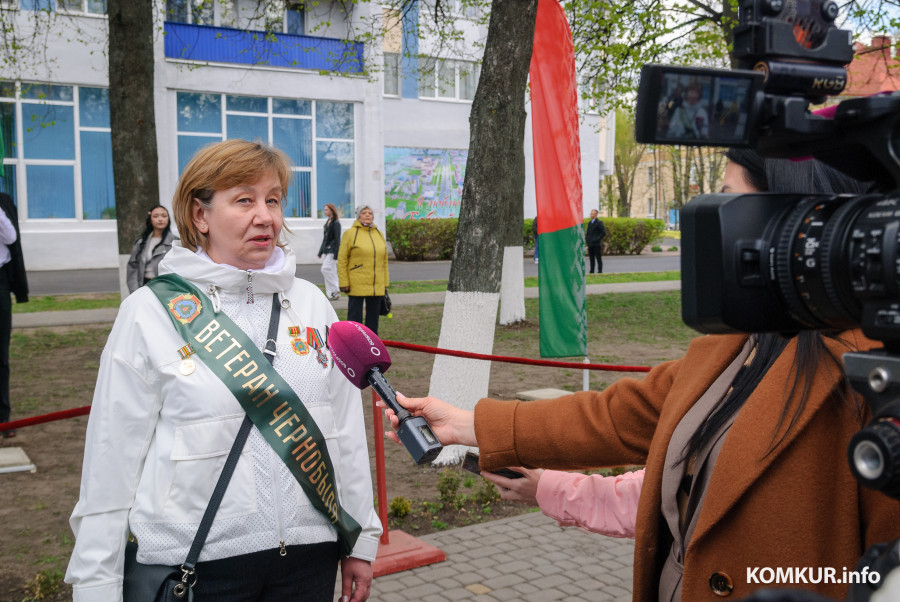 25.04.2026. 125, улица Урицкого, Бобруйск, Беларусь. Торжественное открытие памятного знака в память о жертвах и ликвидаторах аварии на ЧАЭС в преддверии 40-летия Чернобыльской трагедии