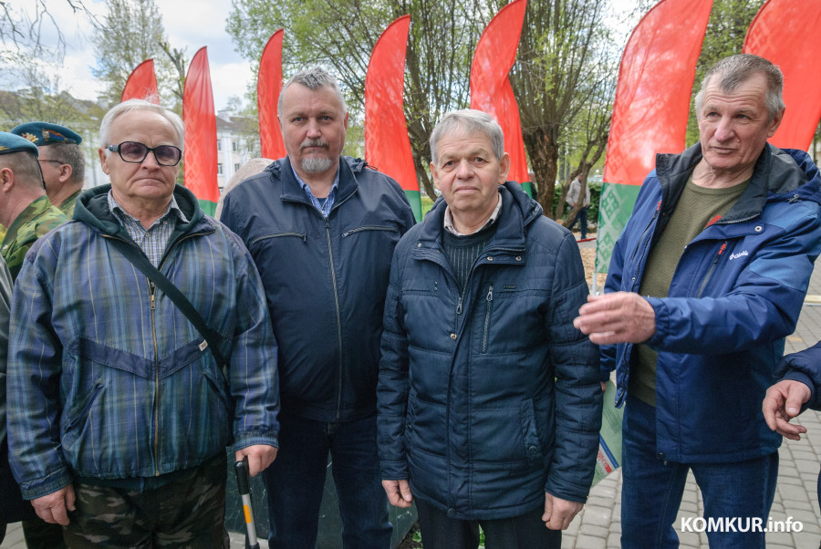 25.04.2026. 125, улица Урицкого, Бобруйск, Беларусь. Ликвидаторы последствий аварии Владимир Федянин, Николай Борищик, Александр Кузин, Сергей Середин