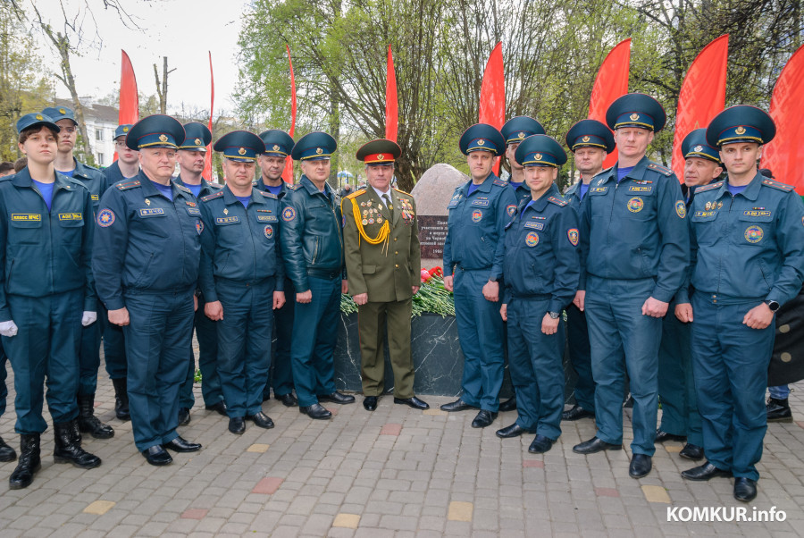 25.04.2026. 125, улица Урицкого, Бобруйск, Беларусь. Торжественное открытие памятного знака в память о жертвах и ликвидаторах аварии на ЧАЭС в преддверии 40-летия Чернобыльской трагедии