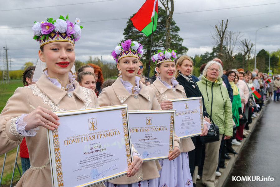 01.05.2026. улица Карла Маркса, Бобруйск, Беларусь. Торжественное открытие движения после ремонта по путепроводу на улице Карла Маркса
