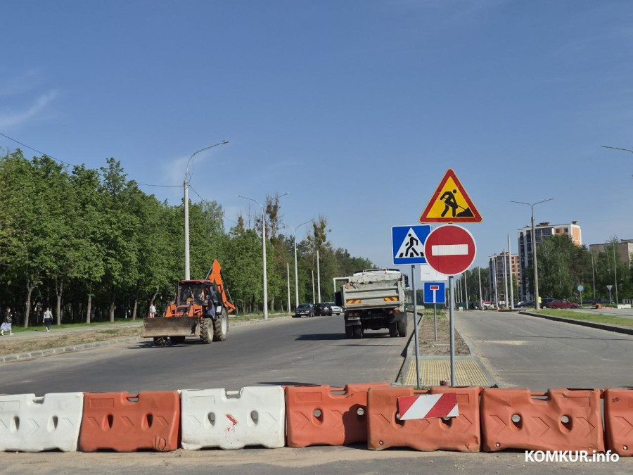 Май 2026, Бобруйск. Строительство нового участка улицы Ульяновской.