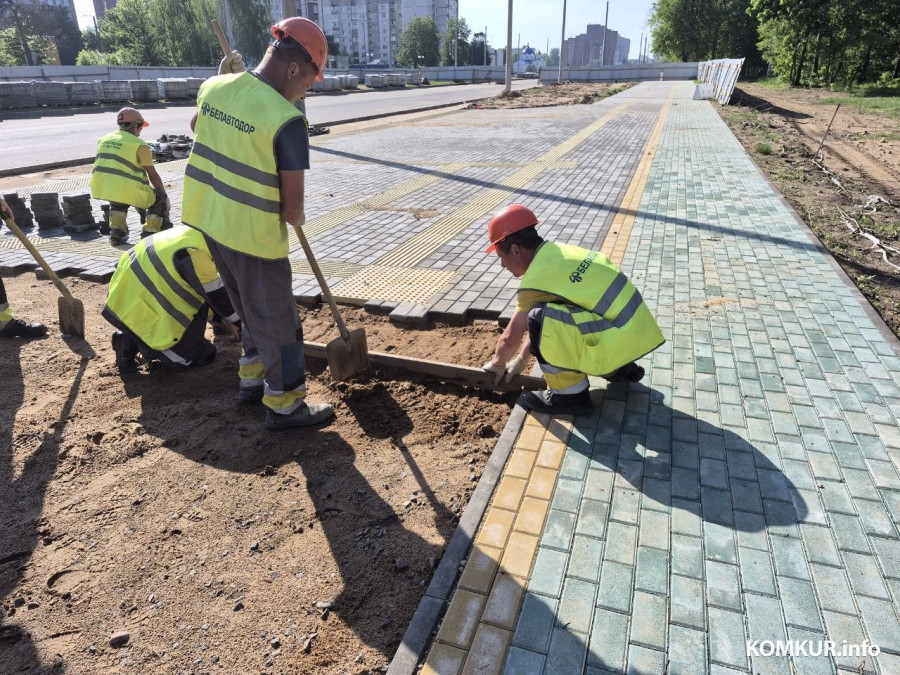 Май 2026, Бобруйск. Строительство нового участка улицы Ульяновской.