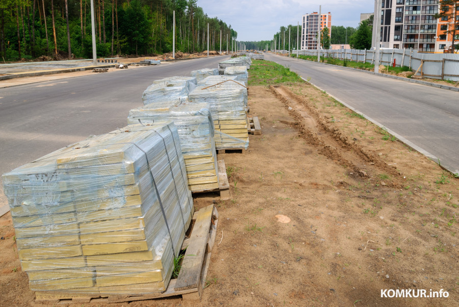 Май 2026, Бобруйск. Строительство нового участка улицы Ульяновской.